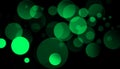 Glitter green bokeh vintage lights background. Merry Christmas and Happy New year background texture overlays Royalty Free Stock Photo