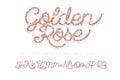 Glitter rose Gold Handwritten alphabet