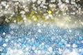 Glitter lights blue grunge background. Glitter defocused abstract Twinkly Lights and Stars Christmas Background Royalty Free Stock Photo