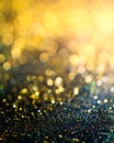 glitter lights grunge background, glitter defocused abstract Twinkly Lights and glitter Stars Christmas light Background. Royalty Free Stock Photo