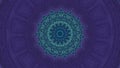 Glitter mandala paint kaleidoscope purple blue ink Royalty Free Stock Photo