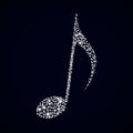 Glitter music note.