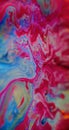 Glitter paint spill acrylic mix pink blue ink drip Royalty Free Stock Photo