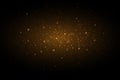 Glitter particle effect. Vector sparkles on a black background. Christmas light effect. Glittering magical dust particles. Royalty Free Stock Photo