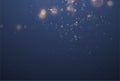 Glitter particles overlay effect. Blue Glittering star dust sparkling particles on transparent background. Vector Royalty Free Stock Photo