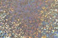 silver rainbow holographic foil texture, colorful hologram surface.