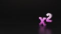 science glitter symbol of superscript icon 3D rendering