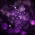 Glitter purple and black bokeh. Royalty Free Stock Photo