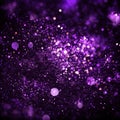 Glitter purple and black bokeh. Royalty Free Stock Photo