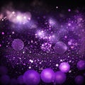 Glitter purple and black bokeh. Royalty Free Stock Photo