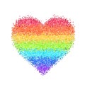 Glitter rainbow heart