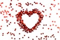 Glitter red heart from little sparkle stars. Royalty Free Stock Photo