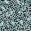 Glitter seamless texture. Actual mint particles. Endless pattern made of sparkling circles. Cute abs