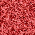 Glitter seamless texture. Actual red particles. Endless pattern made of sparkling hearts. Stylish ab