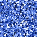 Glitter seamless texture. Admirable blue particles. Endless pattern made of sparkling spangles. Good