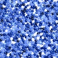 Glitter seamless texture. Admirable blue particles. Endless pattern made of sparkling spangles. Grac