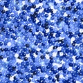 Glitter seamless texture. Admirable blue particles. Endless pattern made of sparkling spangles. Grac Royalty Free Stock Photo