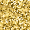 Glitter seamless texture. Admirable gold particles. Endless pattern made of sparkling spangles. Live