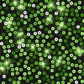 Glitter seamless texture. Admirable green particles. Endless pattern made of sparkling sequins. Biza Royalty Free Stock Photo