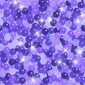 Glitter seamless texture. Admirable purple particles. Endless pattern made of sparkling spangles. Pr