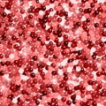 Glitter seamless texture. Admirable red particles. Endless pattern made of sparkling spangles. Remar
