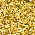 Glitter seamless texture. Adorable gold particles. Endless pattern made of sparkling squares. Amusin Royalty Free Stock Photo