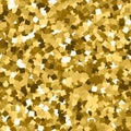 Glitter seamless texture. Adorable gold particles. Endless pattern made of sparkling squares. Appeal Royalty Free Stock Photo