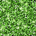 Glitter seamless texture. Adorable green particles. Endless pattern made of sparkling triangles. Lov Royalty Free Stock Photo