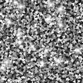 Glitter seamless texture. Adorable silver particles