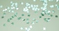 Glitter stars in aque menthe color.