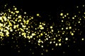 Glitter stars and dust overlay, abstract background, shiny light gold stars glitter Royalty Free Stock Photo