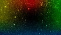 Glitter textured red yellow green blue and black shaded background wallpaper.