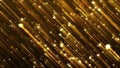 Glitter vintage bokeh lights rising particle rain dark and gold abstract background loop