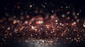 glitter vintage lights background. dark gold and black. defocused. Gold abstract bokeh background Royalty Free Stock Photo