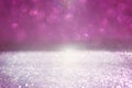 Glitter vintage lights background. pink and silver Royalty Free Stock Photo