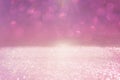 Glitter vintage lights background. pink and silver. defocused Royalty Free Stock Photo