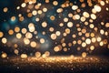 Glitter vintage lights defocused background. Generative AI Royalty Free Stock Photo