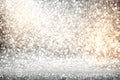 Glitter vintage lights defocused background. Generative AI Royalty Free Stock Photo