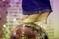 Glitterball and shoe Royalty Free Stock Photo