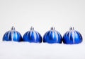 Glittering blue christmas balls