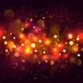 Glittering bokeh background. Illustration of glittering bokeh blots on dark background.