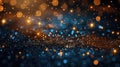 Glittering Christmas Night: Abstract Background with Shiny Sparkles and Defocused Lights Royalty Free Stock Photo