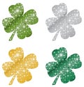 Glittering Clovers Royalty Free Stock Photo