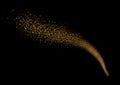 Glittering comet falling star with dust trails. Isolated and ready for design. Vector eps10.