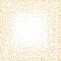 Glittering confetti on a transparent background. Falling gold sand. Holiday decor. Vector Royalty Free Stock Photo