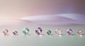 Glittering gems in pastel color Background. Royalty Free Stock Photo