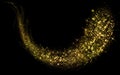 Glittering gold cosmic dust tail