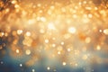 Glittering lights create a bokeh abstract backdrop, with a soft, vintage-colored aura. Created with generative AI tools