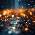 Glittering lights create ethereal bokeh abstract, a dance of illumination and intrigue