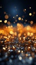 Glittering lights create ethereal bokeh abstract, a dance of illumination and intrigue